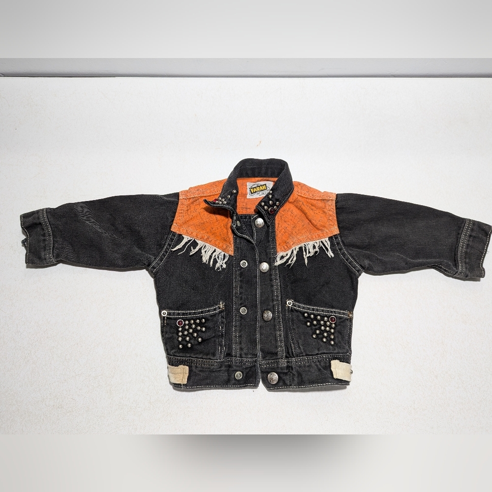 🤠cowboy baby RARE toddler vintage western jean jacket